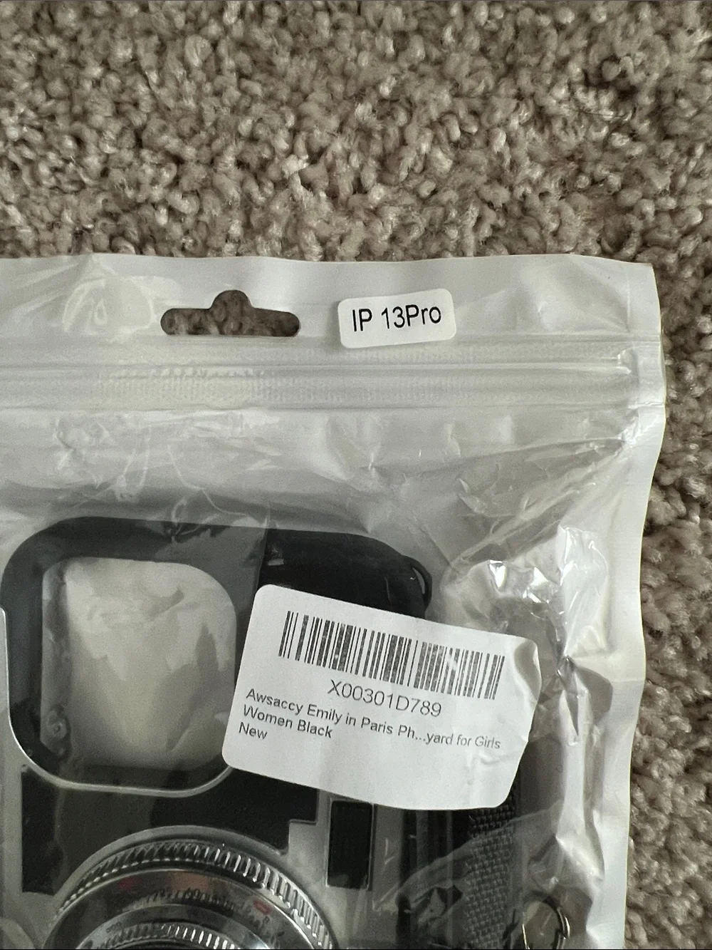 Black Camera-Style Phone Case for iPhone 13 Pro